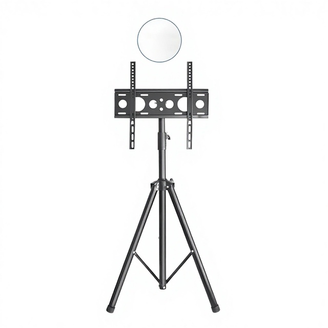 KM-504 Factory Supplier Shelf Bracket Swivel 35 Floor TV Stand 26"-55" LED LCD Height Adjustable Cold Rolled Steel 400x400 VESA