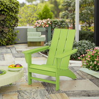 Chaise Adirondack empilable de style moderne en HDPE durable pour salon et extérieur