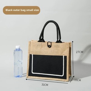 <strong>Wholesale</strong> Reusable Shopping <strong>Tote</strong> <strong>Bags</strong> Cheap Promotional Blank Hemp Linen Burlap <strong>Jute</strong> for Advertising Custom Designs - Product Image 2