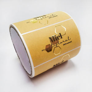 Autocollant adhésif imperméable personnalisé pour bougies et cadres photo, forme personnalisée, papier kraft brun doré, impression CMYK, découpe à la forme - Product Image 4