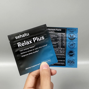 Tùy chỉnh bổ sung vitamin viên nang gói mẫu túi Zip khóa 3 bên con dấu dây kéo túi bao bì - Product Image 3