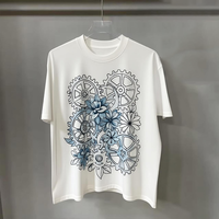 T-shirt graphique en coton épais 270 g/m² pour homme, impression sérigraphique personnalisée, coupe ample et oversize, style streetwear vintage, vente en gros