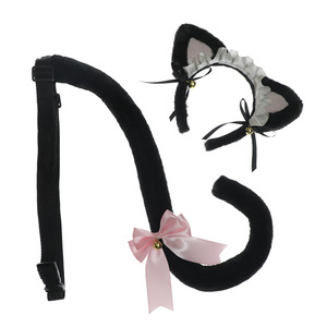 Diadema y accesorio de cola para niña Lolita's Comic Cat Ears - Product Image 1