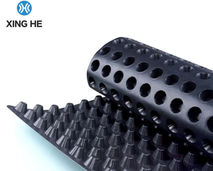Planche <span class=keywords><strong>de</strong></span> drainage en HDPE à fossettes concave-convexe avec design industriel pour le drainage des pentes <span class=keywords><strong>de</strong></span> toits et des murs - Utilisation extérieure en jardin - Product Image 4