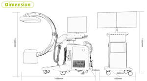Máquina de fluoroscopia de brazo C, dispositivo quirúrgico Digital multifuncional de alta frecuencia, 5kw - Product Image 4