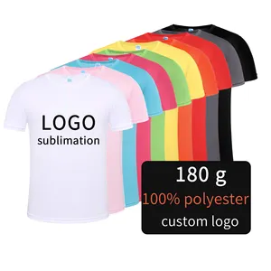 Günstiger Preis Großhandel Benutzer definierte Marke Logo Design gedruckt Sublimation 100% Polyester T-Shirts schnell trocknen Sport Gym Herren T-Shirt