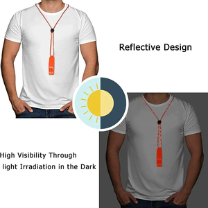 Fischietto di Emergenza con Cordino, Fischietti in Plastica ad Alto Volume per Sicurezza, Nautica, Campeggio, Escursionismo, Caccia, Sopravvivenza, Segnalazione di Soccorso - Product Image 5