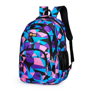 Wholesale Geometric Outdoor Sport Lightweight Foldable Travel <b>Backpack</b> Polyester Waterproof Men Children Student School Bag - Product Image 4