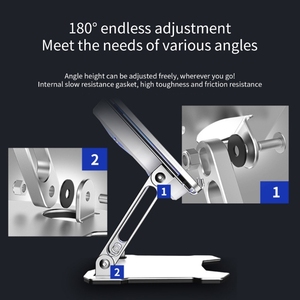 Fast Shipping X16 Aluminum Multi-functional Adjustable <b>Tablet</b> Folding <b>Stand</b> With 4 Cooling Fans <b>for</b> Cooling Fans <b>for</b> <b>Tablet</b> - Product Image 3