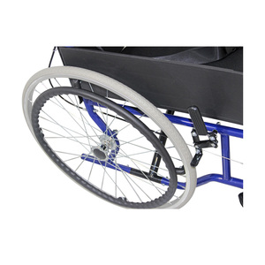 Feiyang Medical FY809 22 pouces roues arrière solides pliant Portable en acier médical manuel fauteuil roulant United Brake 100kg capacité CE - Product Image 3