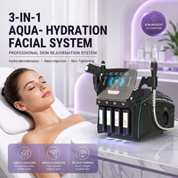 Système d'hydrodermabrasion 3 en 1 pour un nettoyage en profondeur, une exfoliation, analyseur de peau pour utilisation en spa