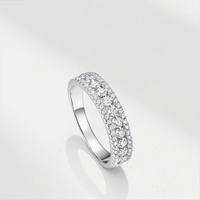 Vente flash - Bague pour femme en argent sterling 925, pour mariage, fiançailles ou usage quotidien, bijoux tendance, micro-insertion de moissanite, pour elle
