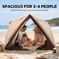 Tenda Pop Up A-Frame Estetis HOMFUL |   Pintu Jaring Berlapis Ganda untuk 360 °   Ventilasi & Perlindungan dari Serangga