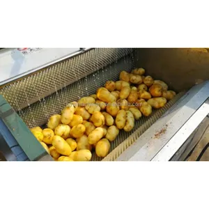 Automatische industrielle Süßkartoffel-Peeling-Waschmaschine aus rostfreiem Stahl