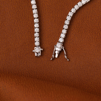 Bracelet à maillons en argent sterling 925 scintillant avec moissanite, accessoire de luxe pour les créateurs de tendances et les cadeaux