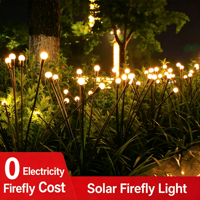 Vente Flash : Lampes Solaires Étanche Effet Lucioles à Double Mode (Blanc Chaud & LED Colorées) pour Jardin, Patio, Cour Arrière, Camping et Décoration Paysagère