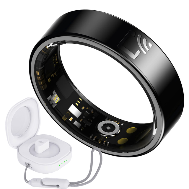 Factory Wholesale R20 Ceramic Smart Ring Health Tracker HRV Heart Rate Blood Monitoring IP68 Waterproof Magnetic Charging OEM