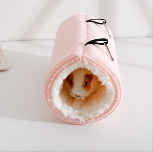 Hamac tunnel suspendu chaud pour petits animaux : Lit de cage en peluche épaisse pour furets, hamsters, écureuils, et petaurs du sucre - Product Image 2