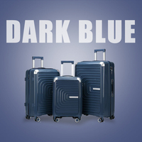 Valise rigide incassable Marksman, vente flash, ensemble de bagages en PP, 4 roues doubles, valise rigide pour les voyages longue distance