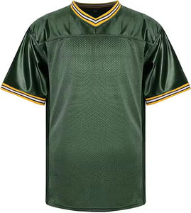 Custom New Popular Stitched American Football Jersey Top Embroidery Silk Screen Printing Retro Short Sleeve Breathable - Product Image 3