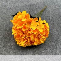 Fleur d'hortensia artificielle en soie à 5 têtes, tige longue pliable, pour décoration de vase à la maison, mariage, fête, ornement floral esthétique d'intérieur