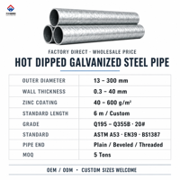 Pipa Baja Las Galvanisasi Awal Q235B 48.3mm OD 1.8-3.2mm Tebal Dinding 6m Panjang Pipa Minyak Dapat Dibengkokkan Bersertifikasi ISO 9001
