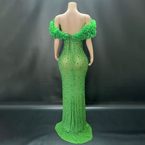 Novance Y4586-B Hersteller für Maßgeschneiderte Kleidung Modische Grüne Lange Kleider Schickes Abendkleid für Damen für Abschlussball und Geburtstagsfeier - Product Image 6