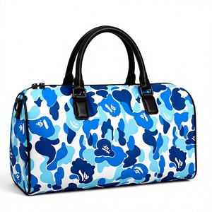 Sac de voyage de luxe en cuir 2026, imprimé camouflage et graffiti, grande capacité, doublure polyester, fermeture éclair, pour week-end - Product Image 5
