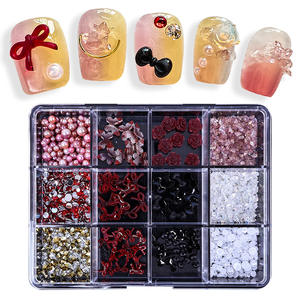 Fournitures pour Ongles Résine Fleur Papillon Nail Art Accessoires 3D AB Dos Plat Perle Nail <span class=keywords><strong>Strass</strong></span> - Product Image 1