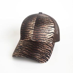Casquette de baseball en coton pour femme, motif léopard, anti-UV, avec ouverture pour queue de cheval, idéale pour les sports de plein air, style camouflage, en maille, modèle M0430 - Product Image 5