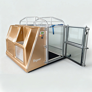 Bigeer Tapis roulant aquatique pour rééducation équestre, en acier inoxydable, autoportant, avec spa rectangulaire pour bain relaxant - Product Image 4