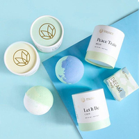 Rouleau de papier artisanal avec Logo personnalisé, boîte-cadeau en carton, Tube rond, balles de bain, cylindre d'emballage pour savon, 100 pièces
