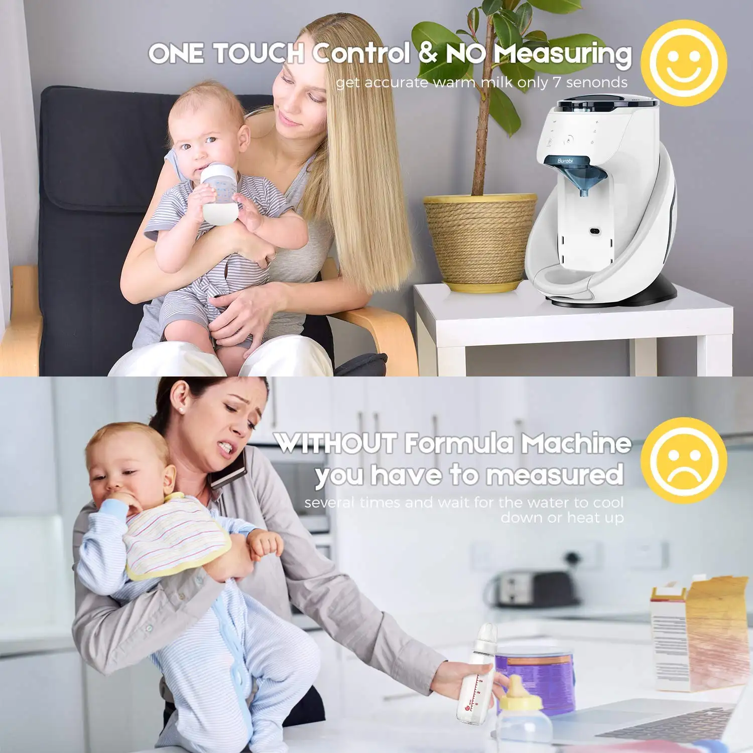 Smart Baby Formula Plus With App WiFi Control,Intelligent Baby Formula Maker One Step Milk Bottle Maker Machine