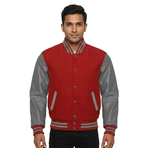 Veste universitaire en laine véritable à manches longues, style Letterman, pour football américain, baseball et basketball, marque privée, 2024 - Product Image 1