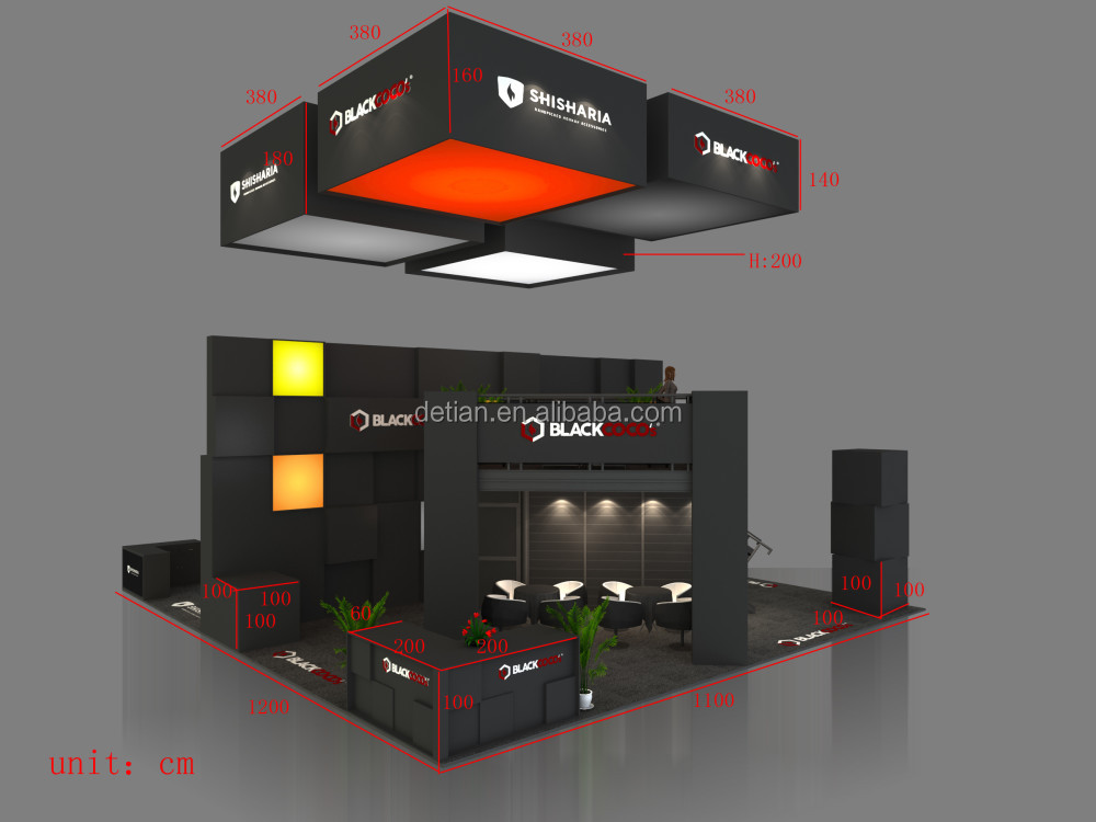 Chine stand d'exposition usine, conception libre stand d'exposition à deux étages système et construction