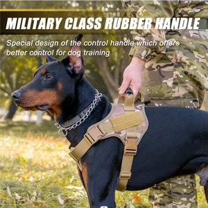 Harnais tactique pour animaux de compagnie, harnais réglable pour chien avec poche Molle, harnais d'entraînement et de promenade en plein air - Product Image 3