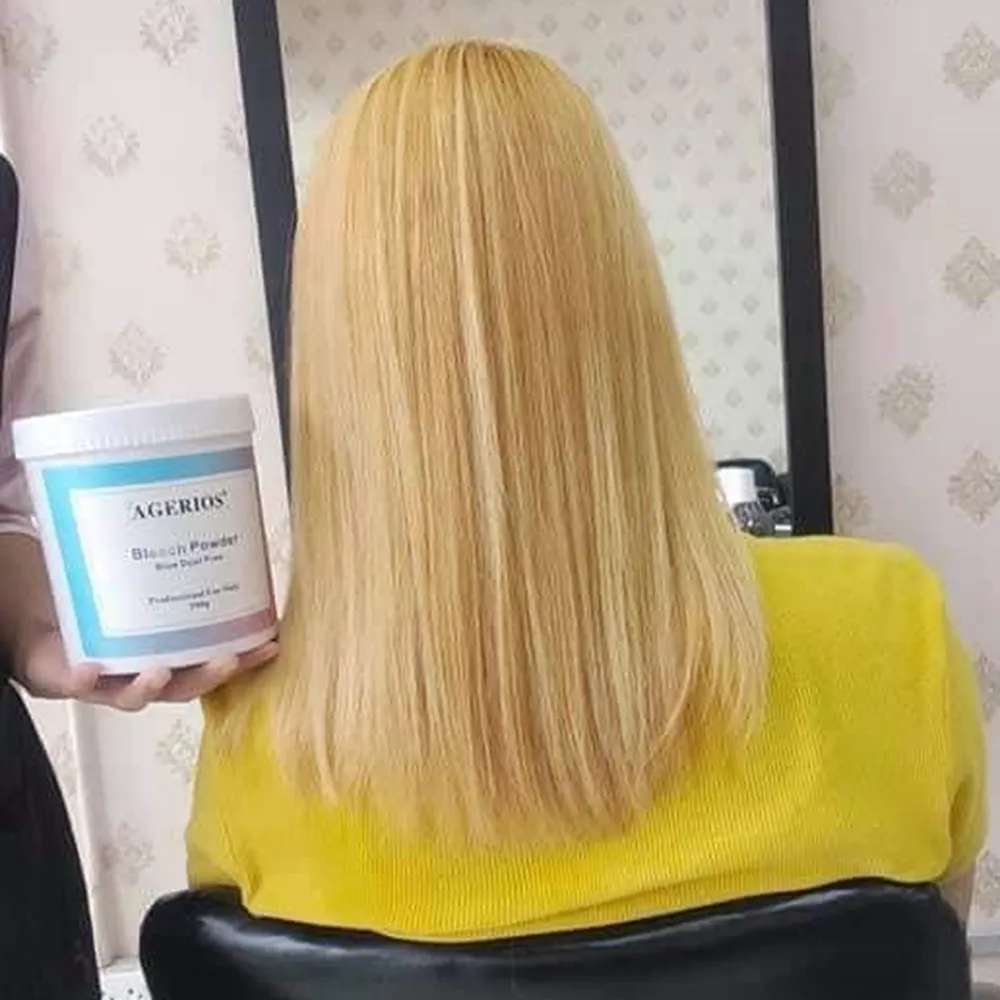 Agerios Dust free blue decolor bulk hair color remover professional lightening bleaching powder for hair