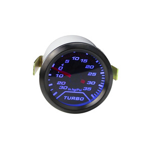 Manomètre de course mécanique à rétroéclairage bleu de 52 mm (2 pouces), miroir teinté noir, turbocompresseur pour modification automobile, neuf et d'occasion - Product Image 2