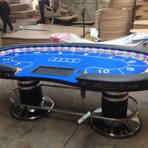 96 INCH Casino Professional Oval <strong>Poker</strong> <strong>Table</strong> with Deluxe Chrome Legs - Product Image 1