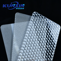 Kunxin Vente en gros, meilleures ventes : Diffuseur prismatique en acrylique optique encastré, lentille en feuille d'acrylique, 2mm 3mm 5mm