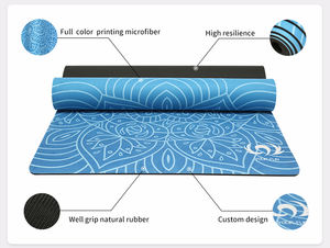 Esterilla de <span class=keywords><strong>Yoga</strong></span> de goma de ante plegable-Libro-Delgado para viajes, cabe en el bolsillo lateral de la mochila - Product Image 3
