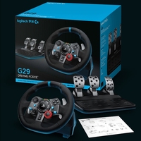 Volant de course Logitech G29 original avec pédalier et levier de vitesses pour manette PS3 / PS4 / PS5 - Idéal pour le dropshipping