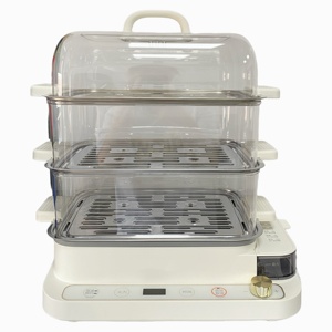 20L電気蒸し器、60秒クイックスチームタイマー付き、ステンレス製ラック、保温機能付き、健康的な家庭料理に - Product Image 1