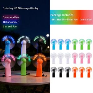 Hot Selling Custom Message LED Fan Light Chinese New Year Easter Halloween Graduation Party Favors Portable Projecteur Mini Fans - Product Image 2