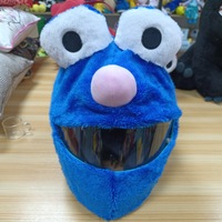 Housse de casque de moto en peluche de Noël, protection pour casque de motocross, housse mignonne en forme d'animal de dessin animé, accessoires de moto