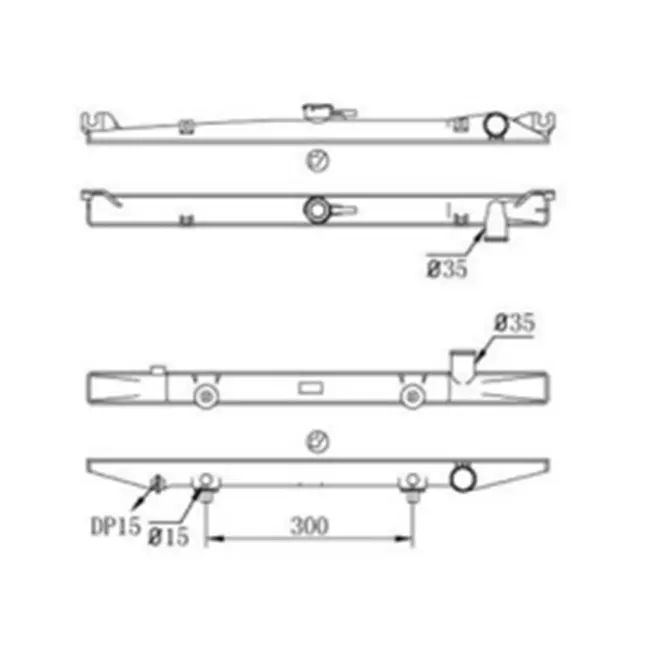 AUTO RADIATEUR D'EAU EN PLASTIQUE RÉSERVOIR OE 2145007G11 POUR NISSAN 85-93 RAMASSER/KING CAB D21 2.3/.25D