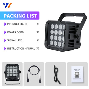 Projecteur LED extérieur 16*12W, étanche IP66, RGBWA E27 6-en-1, pour mariage, fête, discothèque, jardin, parc - Product Image 6