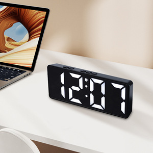 ساعة منبه رقمية جديدة من الكوارتز البلاستيكي مع مرآة للطلاب، متعددة الوظائف وصامتة مع إضاءة ليلية LED ومؤقت، هدية إبداعية - Product Image 6