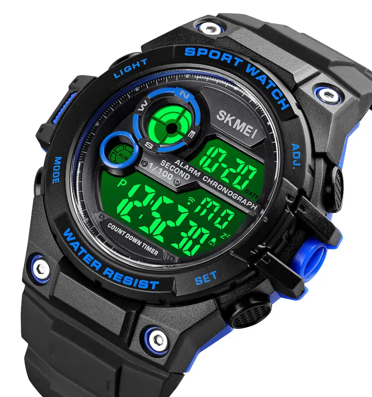 Skmei shock watches 1759 3 Time Multi Function reloj digitales Clock Sport 3 Atm Water Proof led Digital Wristwatch