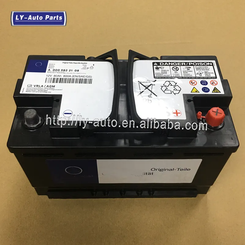 0009822108 A0009822108 12V 80Ah 800A de arranque de piezas de batería AGM para Mercedes-Benz OEM